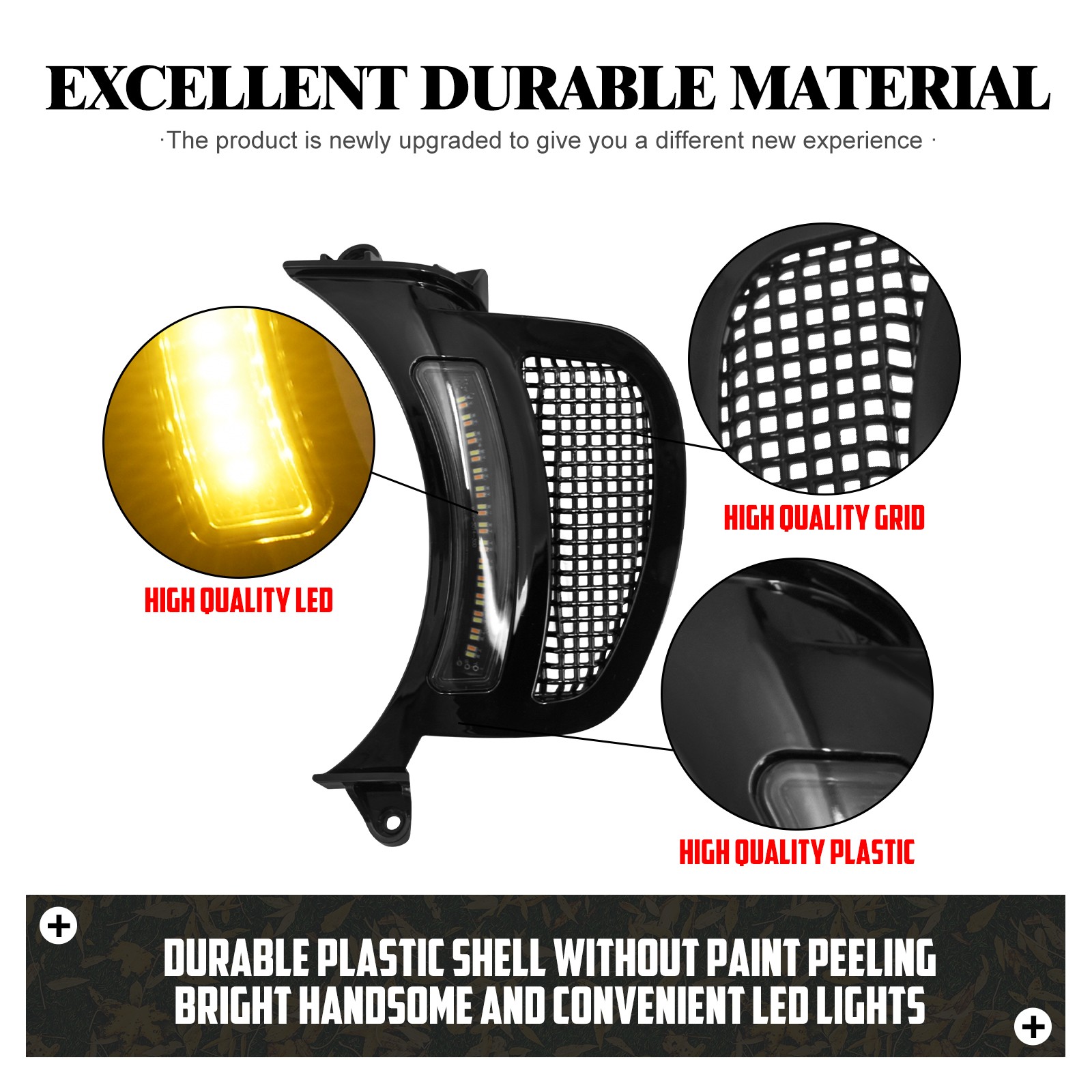 Headlight Vent Accent LED Running Turn Signal Light For Harley Road Glide 2015+
