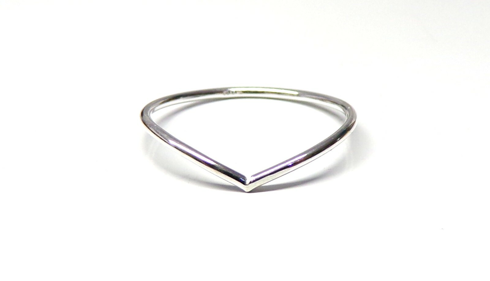 925 Sterling Silver Skinny Wishbone Stacking Ring Ideal as Finger or Midi Ring