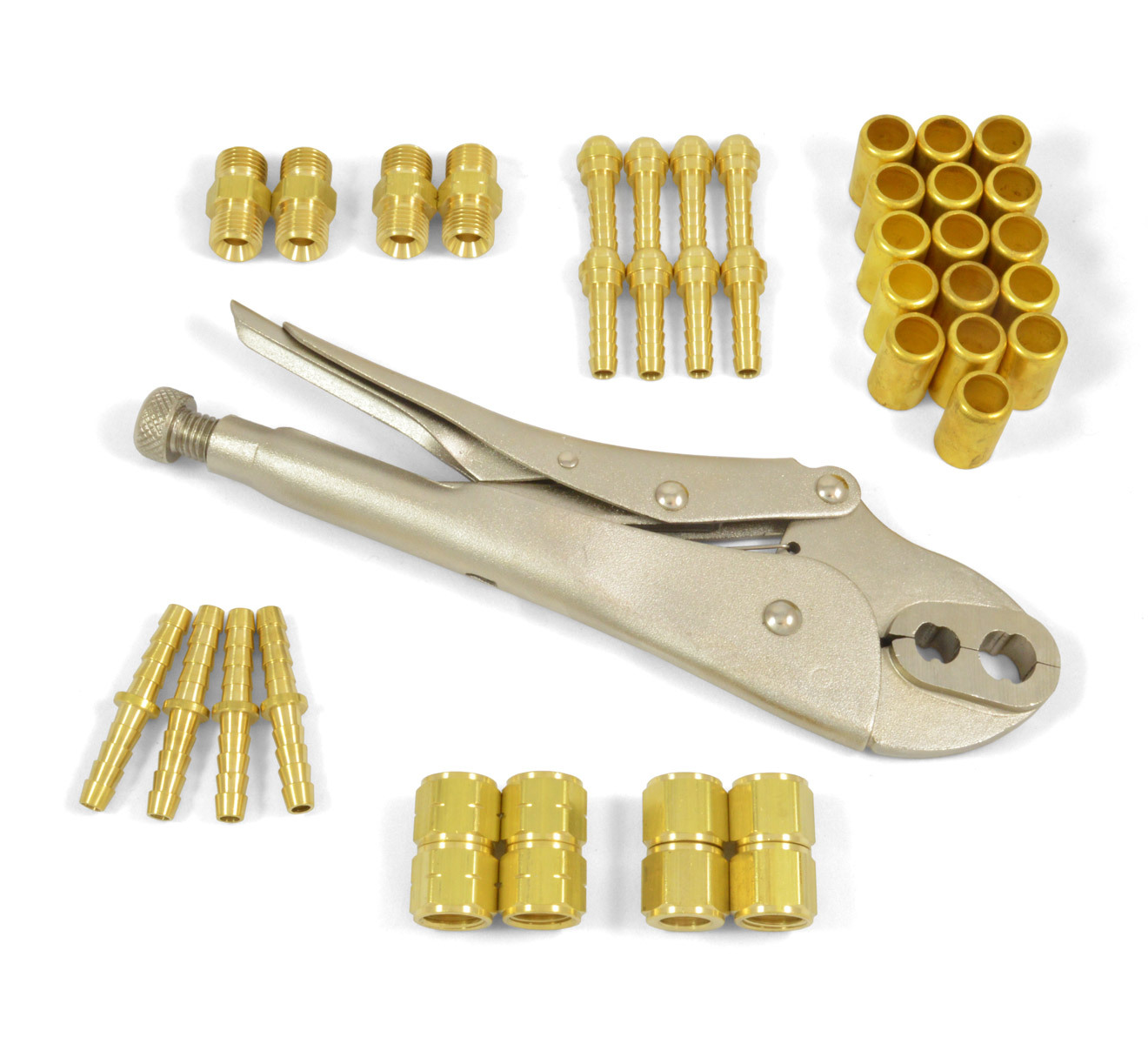 #3743 - 1/4" ID Hose Repair Parts Kit, Torch Twin 'B' Size Fittings with Crimper