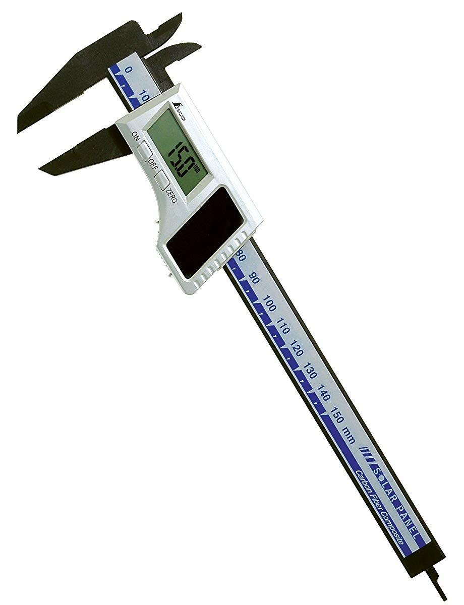 Shinwa digital calipers carbon-fiber solar panel 150mm 19981