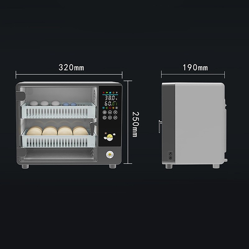 24 Eggs Incubator Temperature Control Automatic Digital Chicken Egg Hatcher 50W
