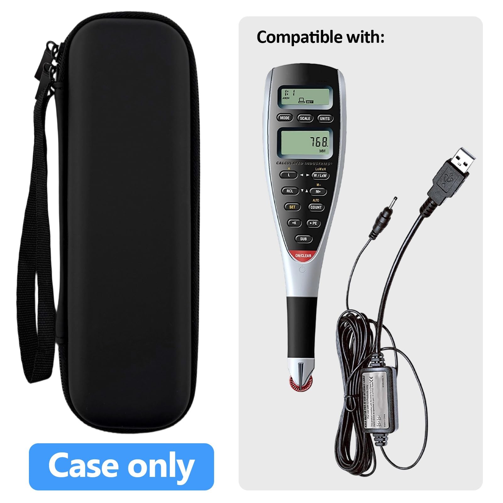 Storage Case for Scale Meter Hard Box with Cloth Black