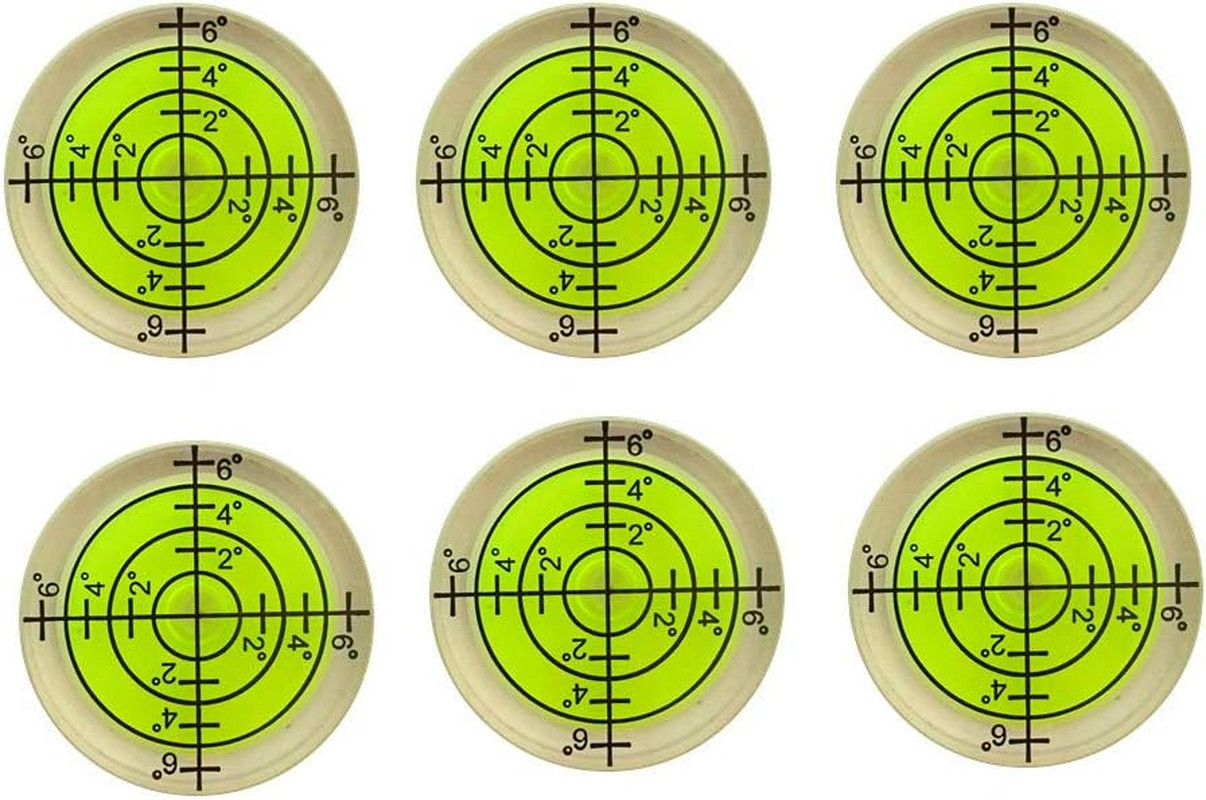 6 Pcs Bubble Spirit Level, 32X7Mm Circular Level Bubble for RV, Travel Trailer,