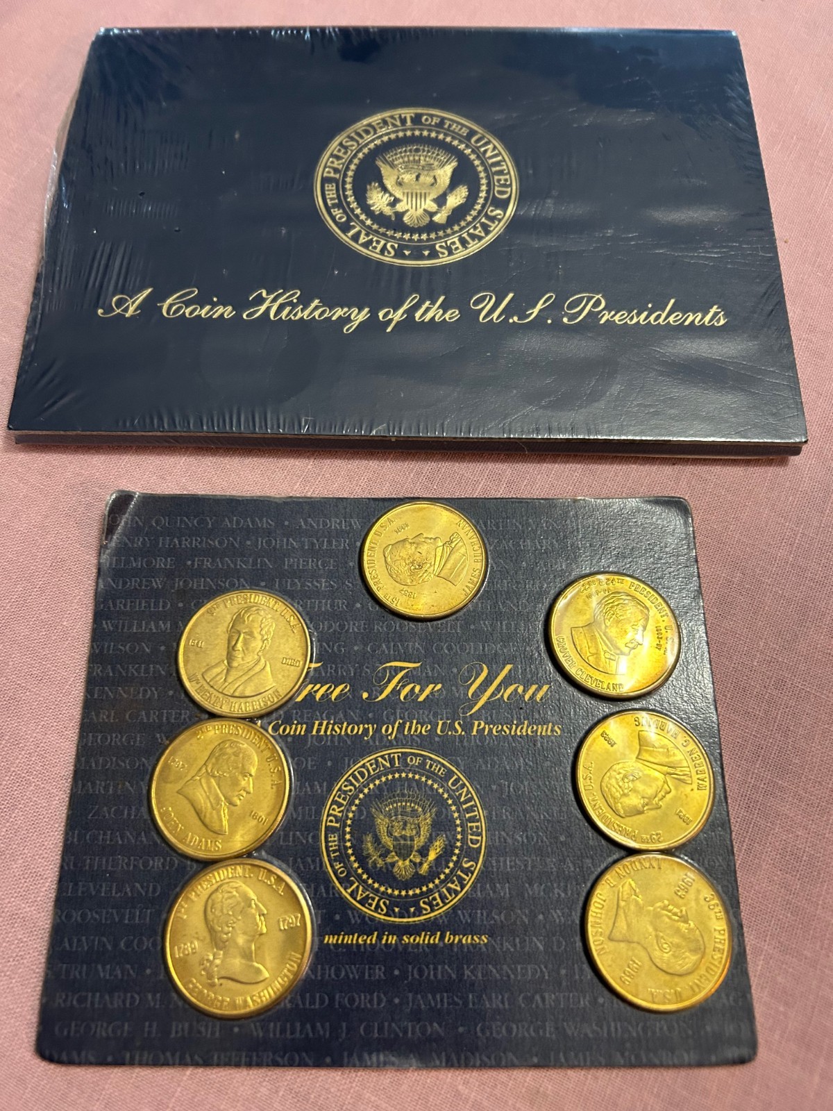 Coin History of the US Presidents Coin Collection Case 2 coins EXC Never Opened