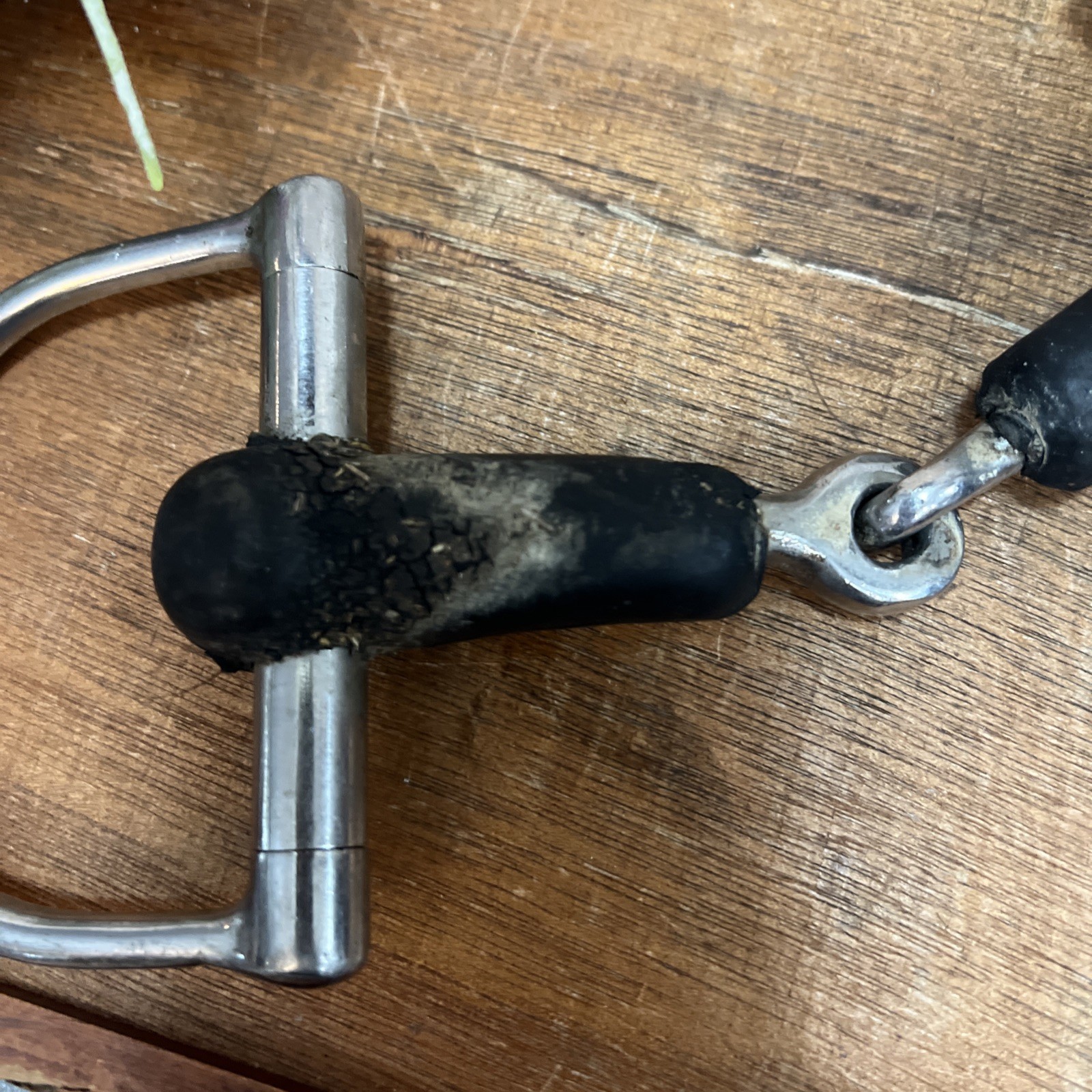 Korsteel Rubber D-ring Single Jointed Snaffle Bit 5"