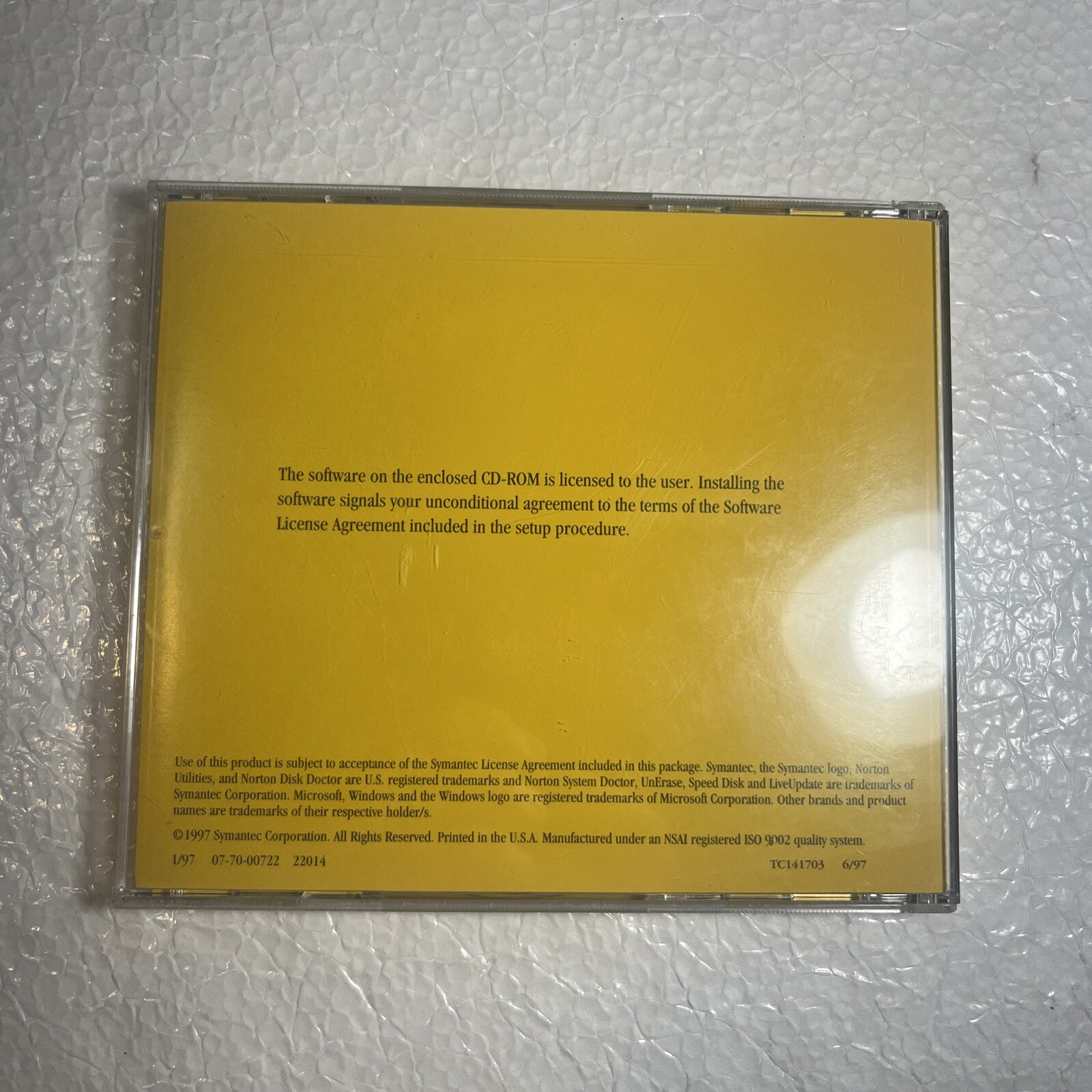 SYMANTEC NORTON UTILITIES Version 2.0 Cd Only