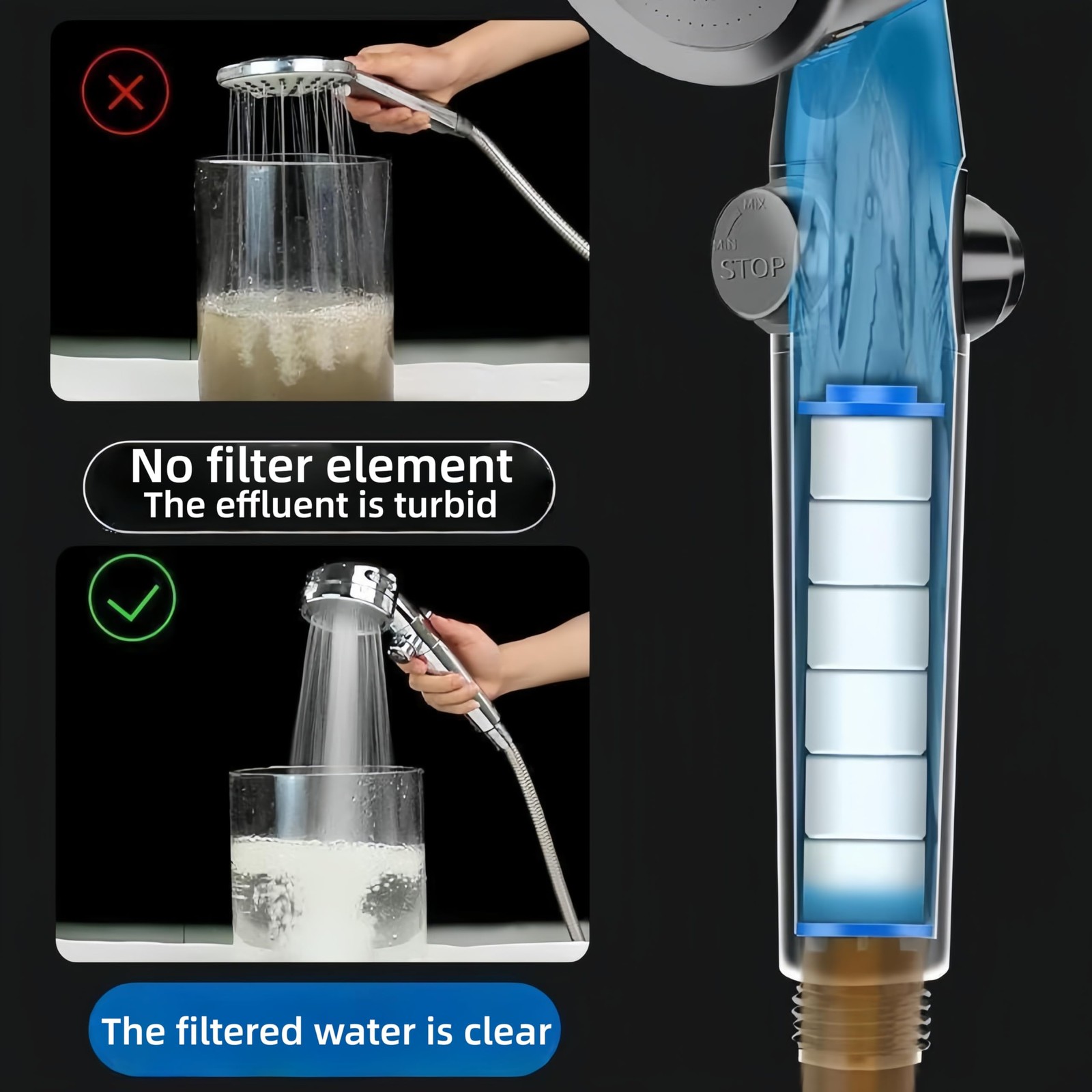 10Pcs Shower Head Filter Drivese, 2.95 Inch Ion Dropse PP...