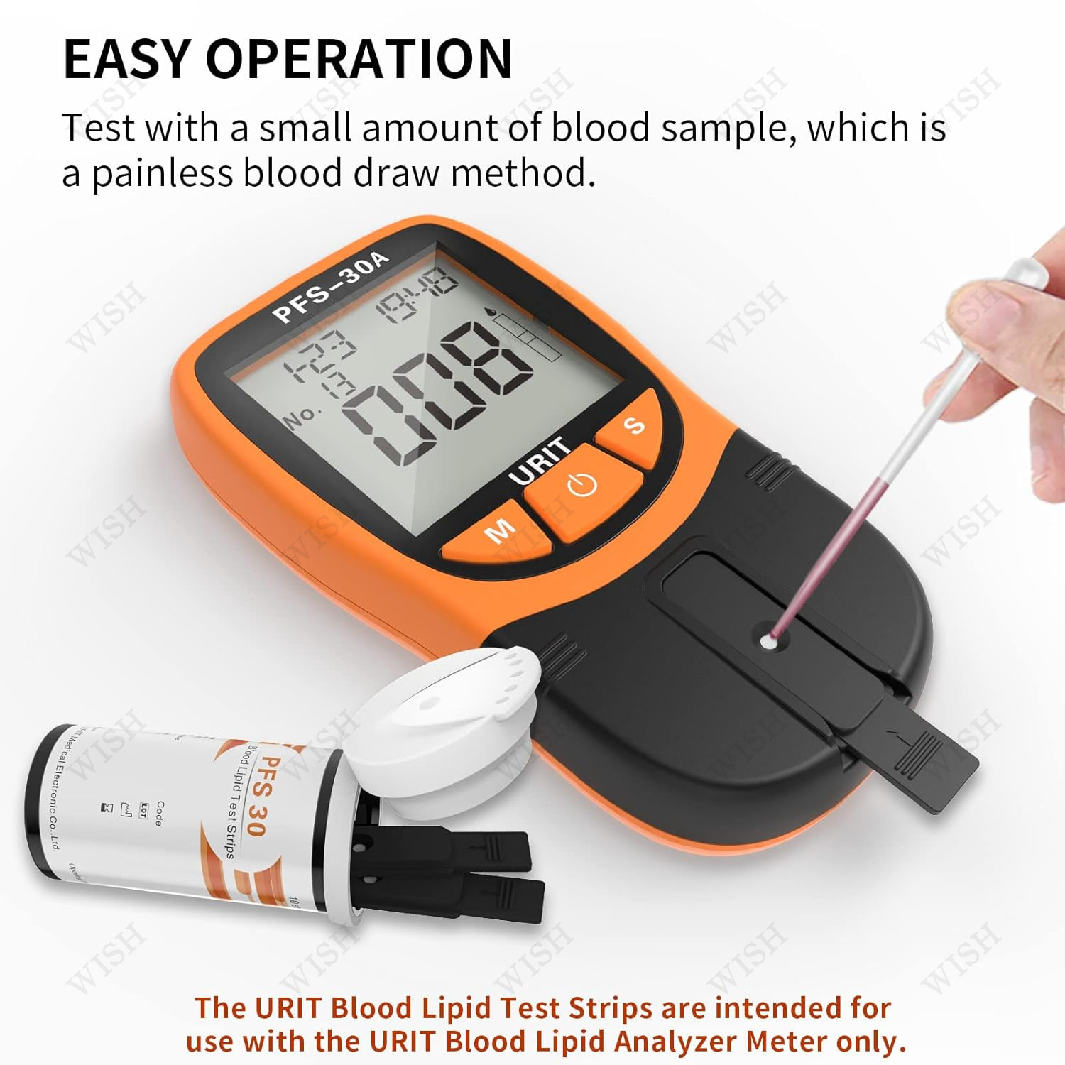 URIT 5 in 1 Lipid Test Strips, 20 Test Strips for PSF-30A (Test Strips Only)