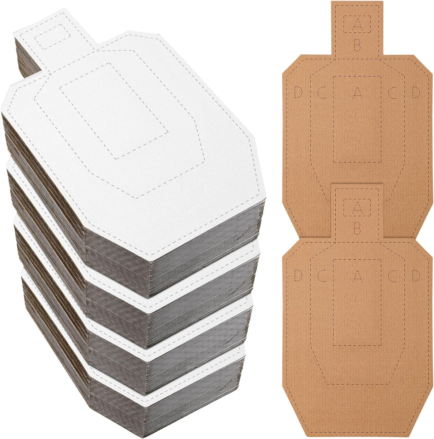 100 Pcs USPSA/IPSC/IDPA Shooting Cardboard Targets for Shooting Competition