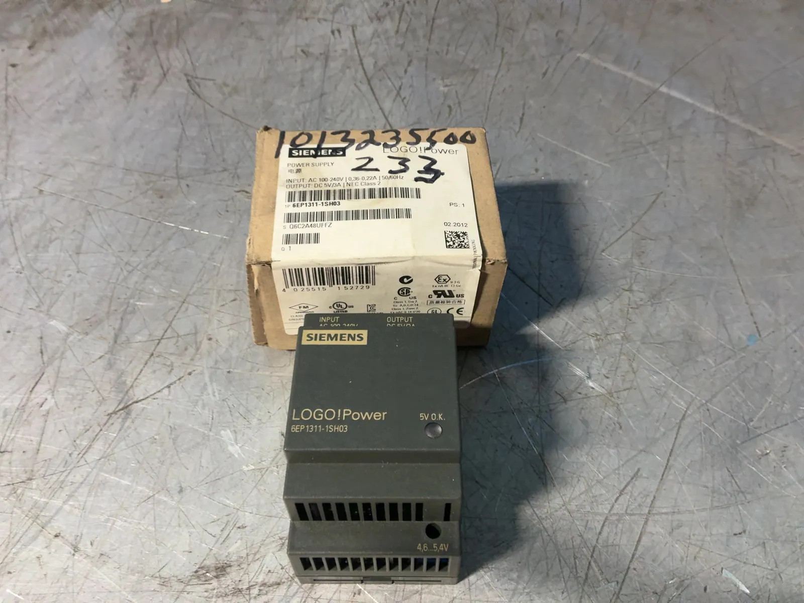 SIEMENS LOGO!POWER POWER SUPPLY 6EP1311-1SH03
