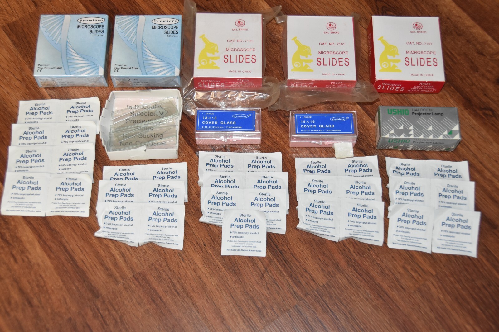 Lot of 4 sealed boxes 1/2 gross EA Microscope Slides & Accessories glass covers
