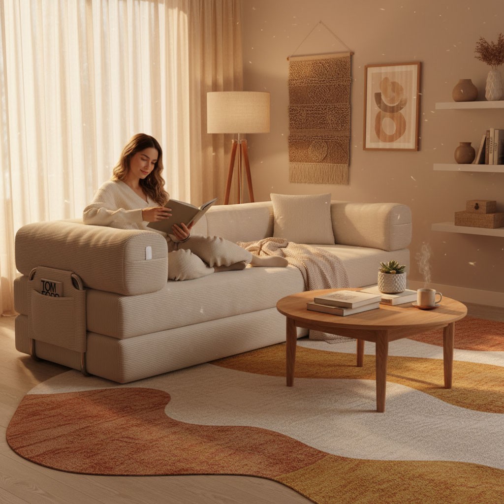 78.8inch Belfin Modular Sectional Sofa, Convertible Pudding Block Sofa, Floor St