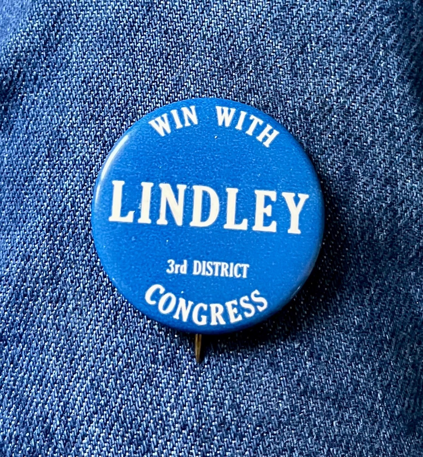 Win With Lindley 3rd District Congress Minnesota Political 1 1/2" Cello