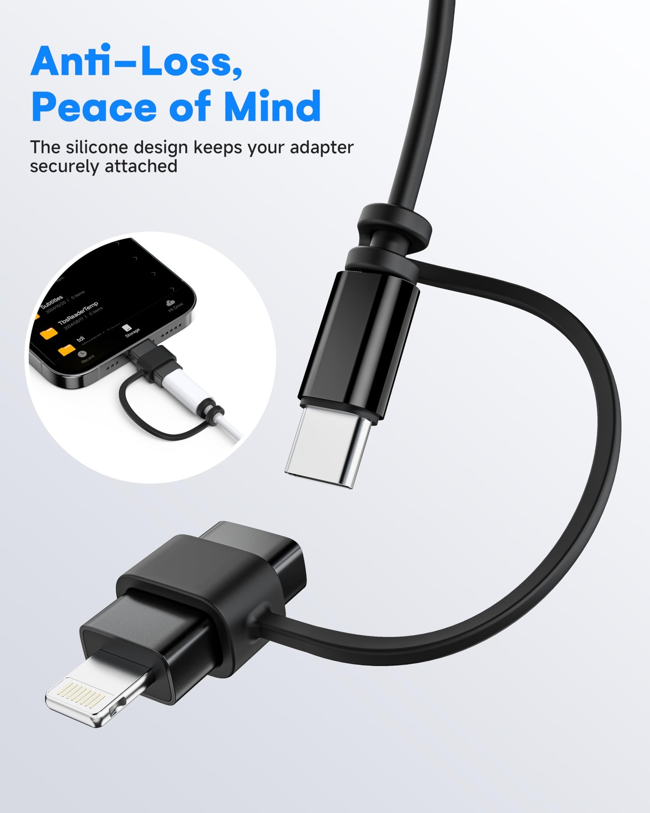 MFi Certified USB C to Lightning Adapter 2-Pack, 27W Fast 2 Pack, Black