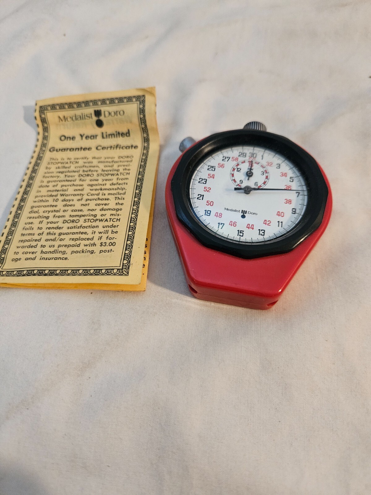 medalist doro stopwatch with papers works