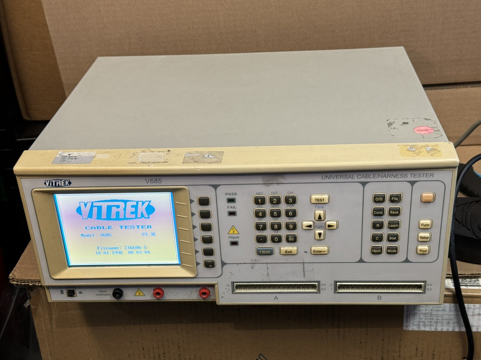 Vitrek V685 Universal Cable/Harness Test Tester/Analyzer 1500 VDC/1000 VAC