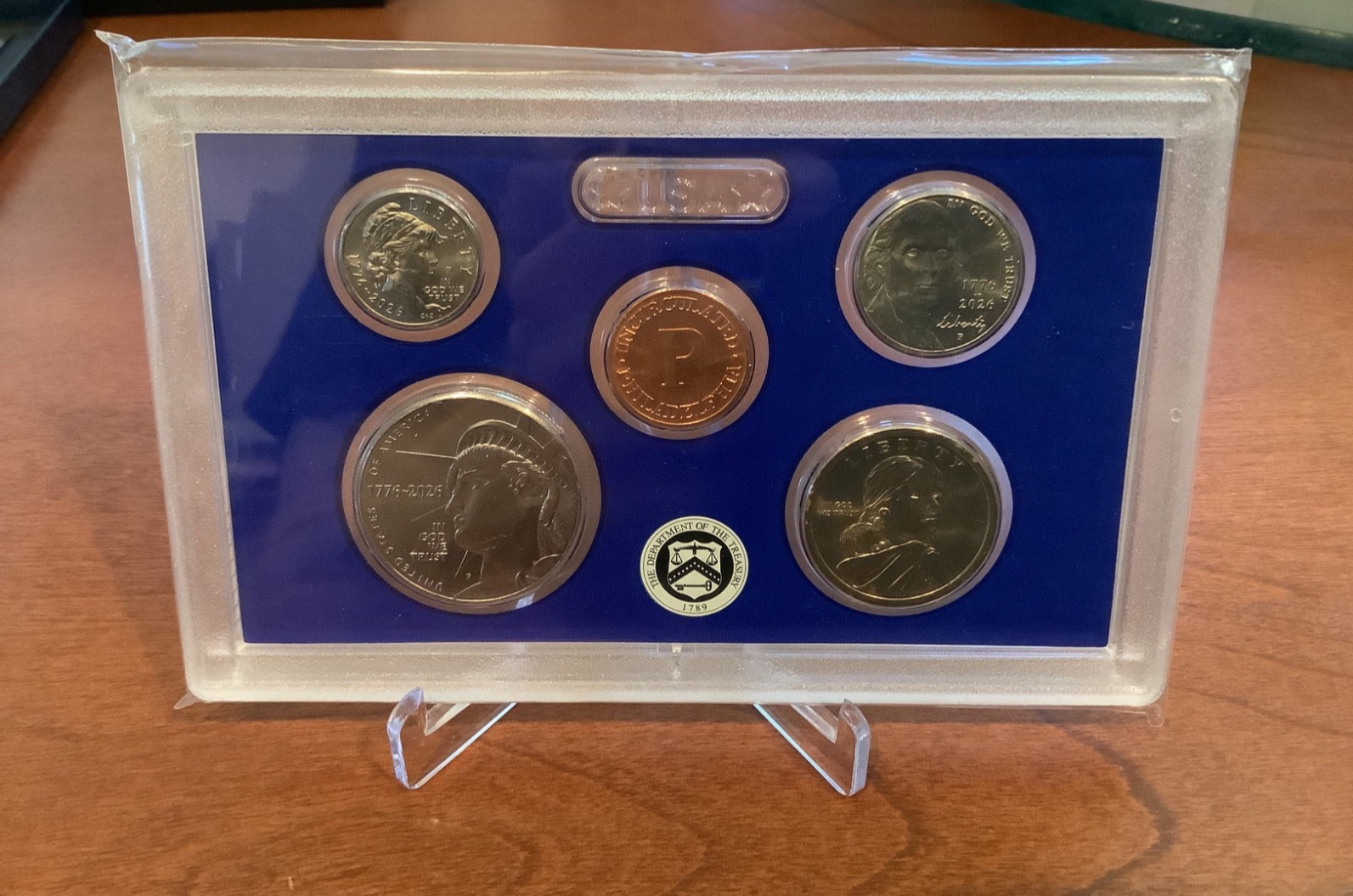 2026 P&D Semiquincentennial Dollar, Half, Nickel, Dime UNC Mint Set 8 coins