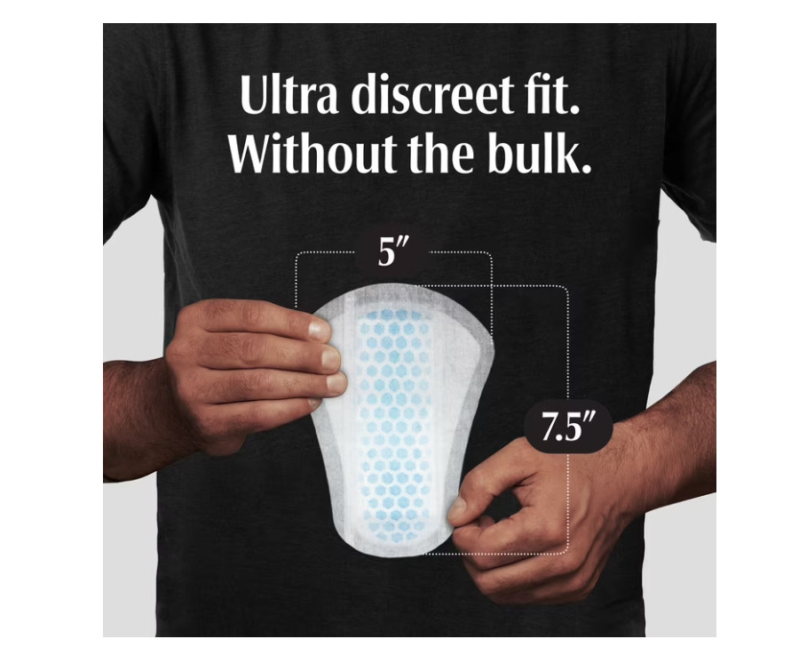 (3 pack) Depend Shields Incontinence Pads for Men, Light Absorbency, 58 Count