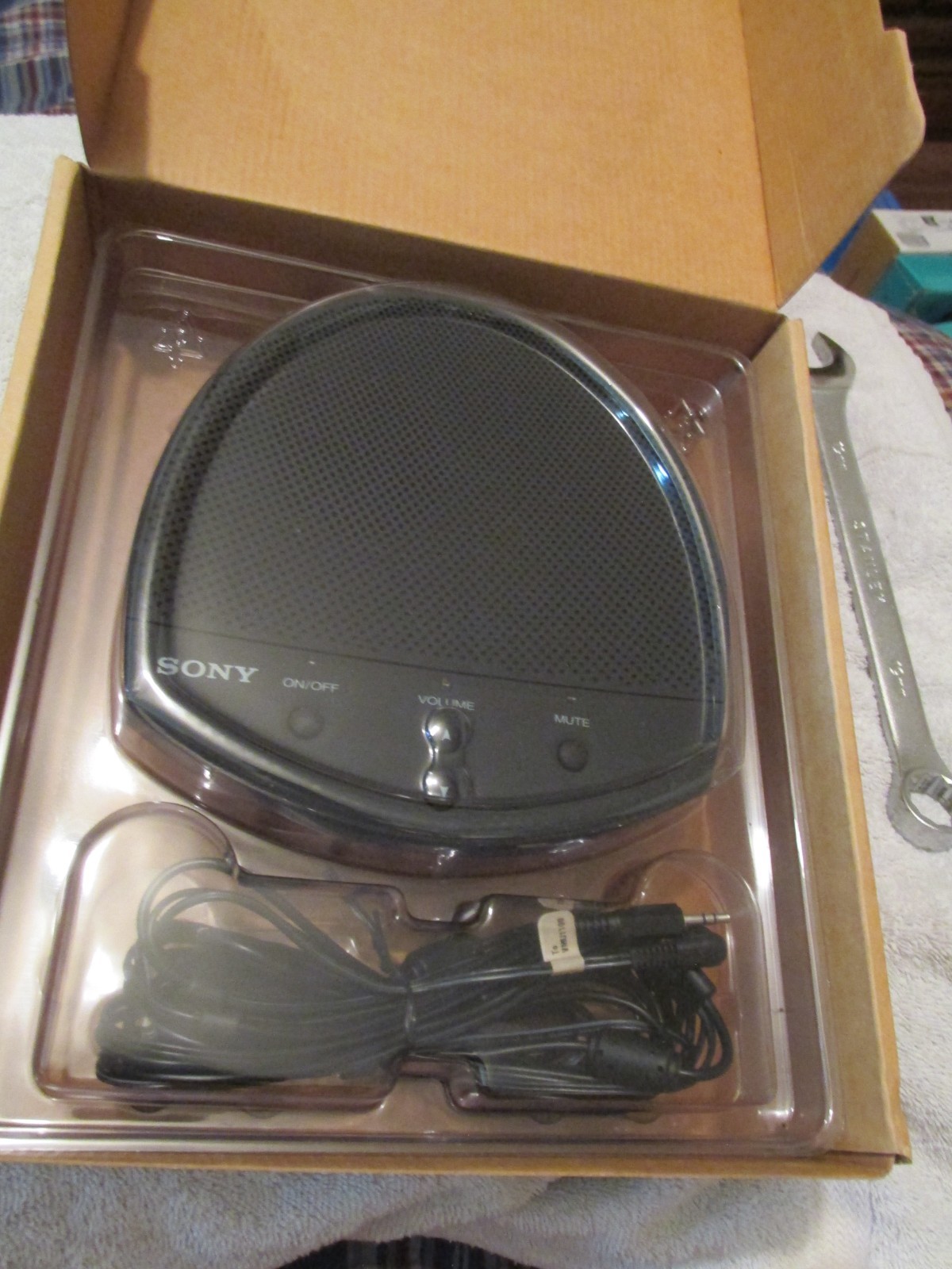 Sony Conference Phone 1-542-328-11 Black Adjustable Volume Mute Speaker Phone