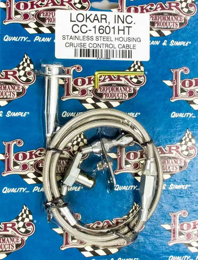 Lokar CC-1601HT Cruise Control Cable - Cut To Fit - 5 ft Long - Braided