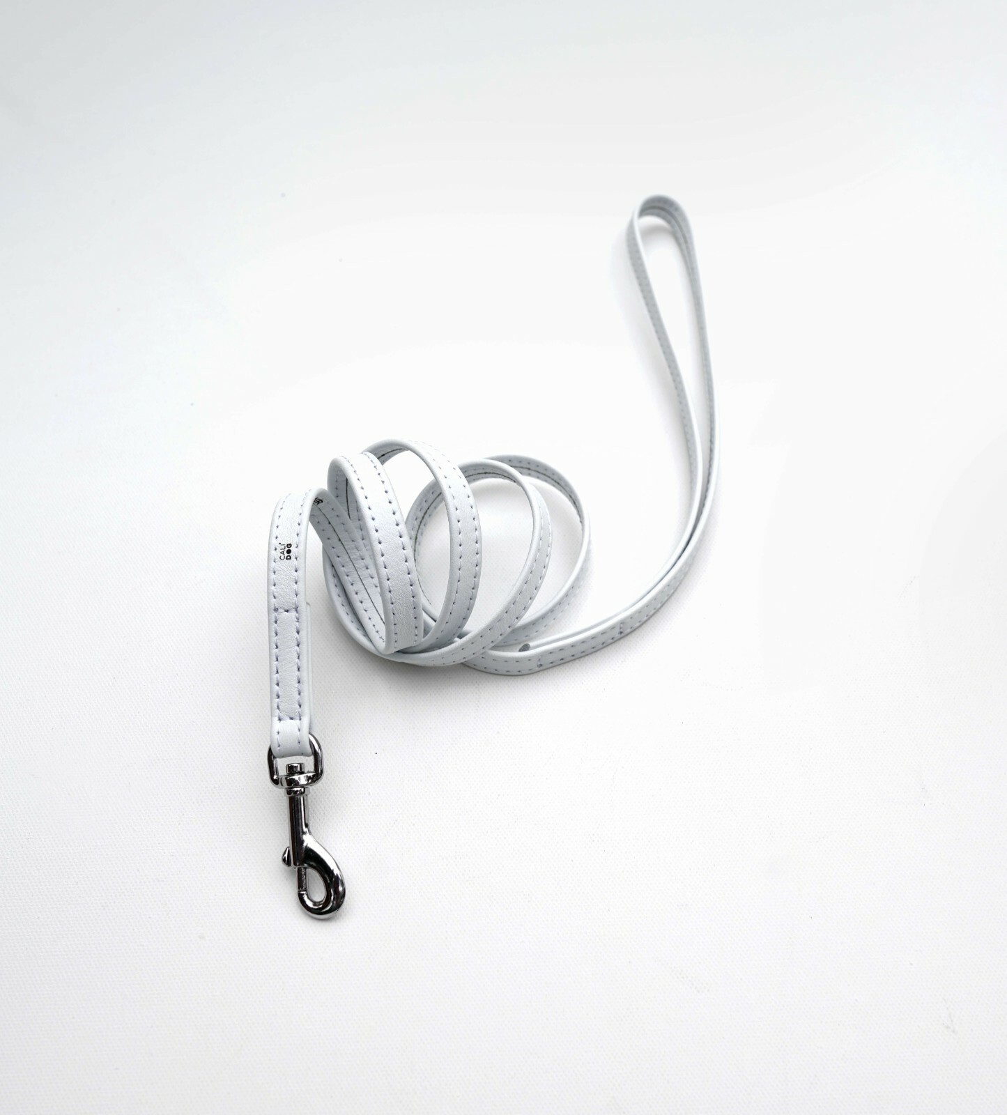 Dog Collar Leash Set | White Leather | CALIDOG