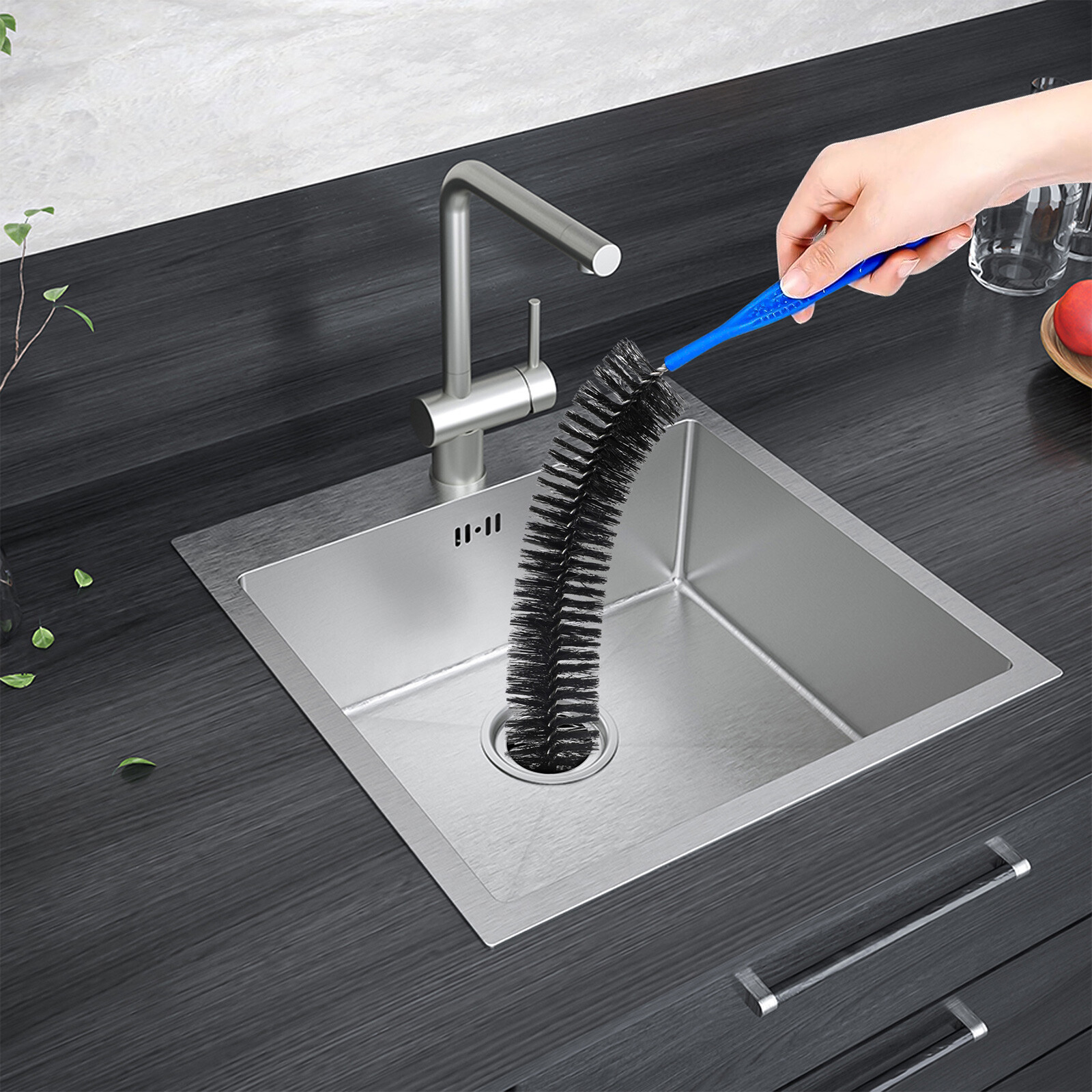 3 PCS Drain Pipe Cleaning Brush Set – Flexible Sink Bathtub Clog Remover Tools