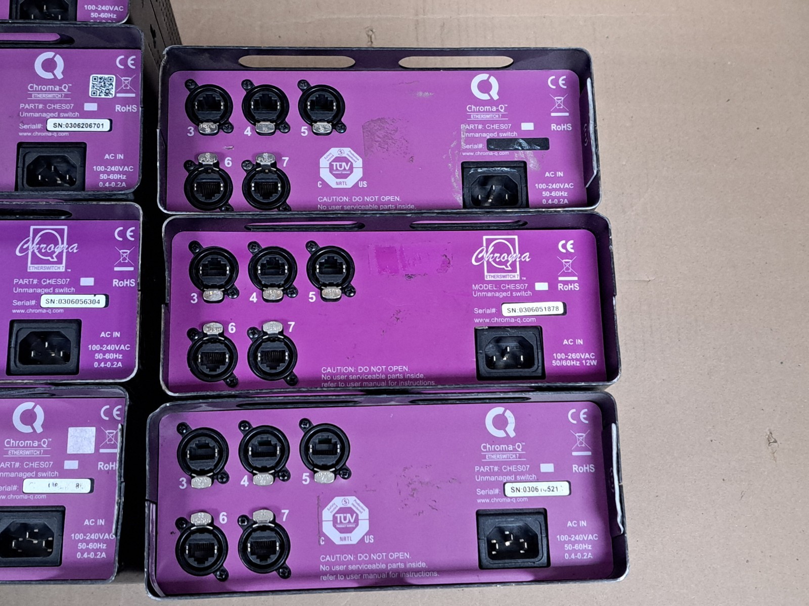 Chroma-Q CHES07 7 Port EtherSwitch 10/100/1000 Ethercon Network Switch Magic Box