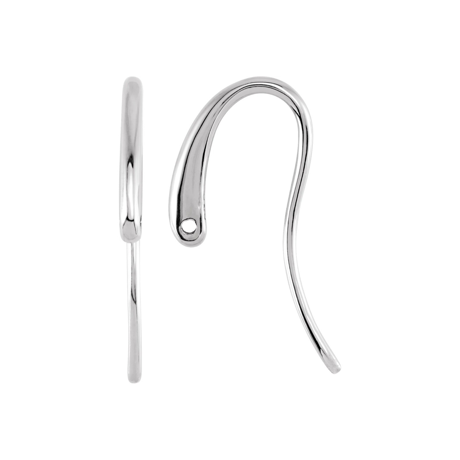 Sterling Silver French Wire Earring Top 2 pcs