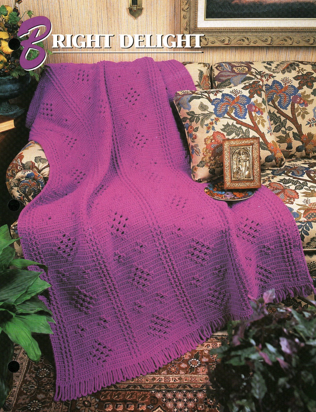 Bright Delight Afghan | Annie's Crochet Quilt & Afghan Club QAC351-04