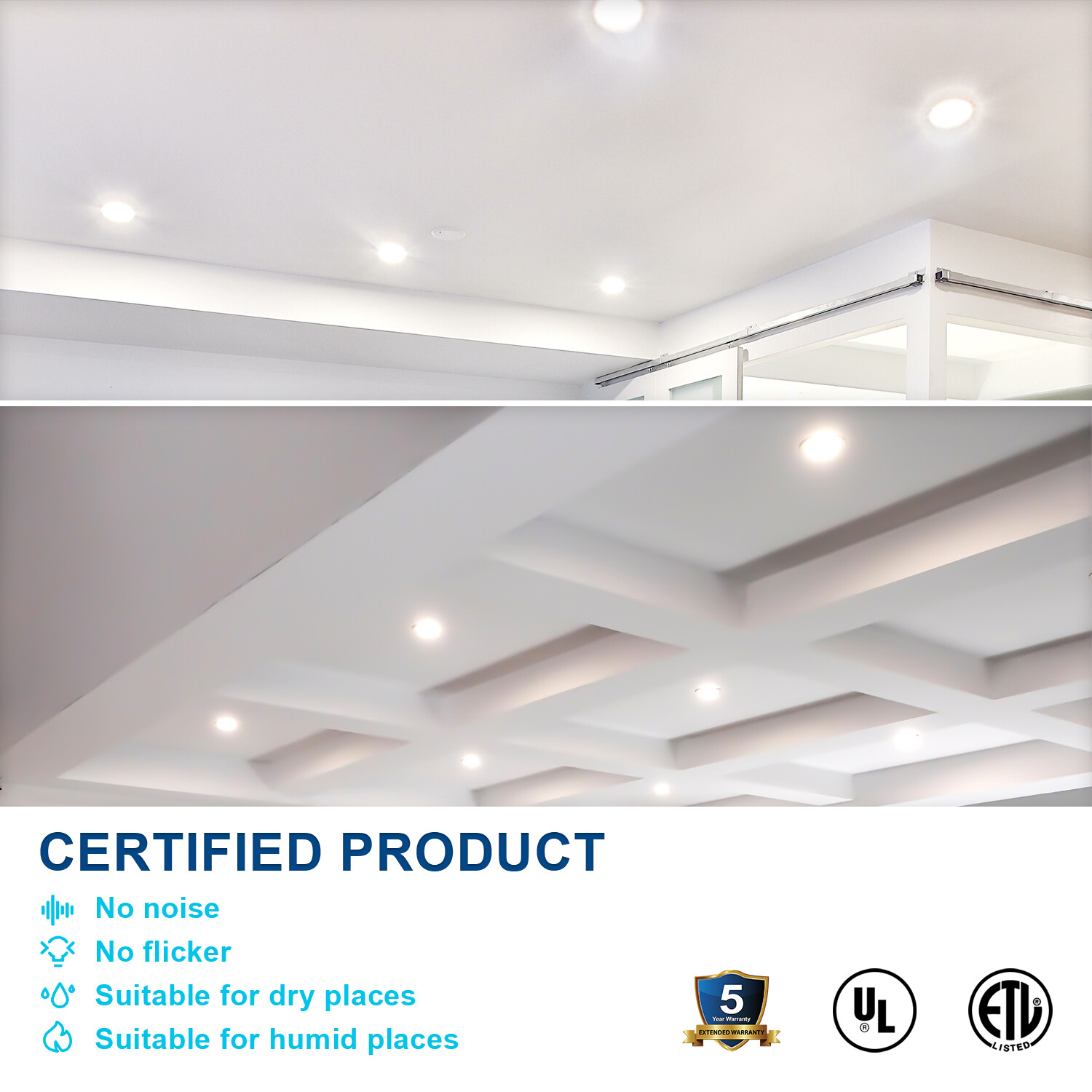 30 Pack 6 Inch 12W 3CCT LED Recessed Ceiling Light W/Junction Box Dimmable