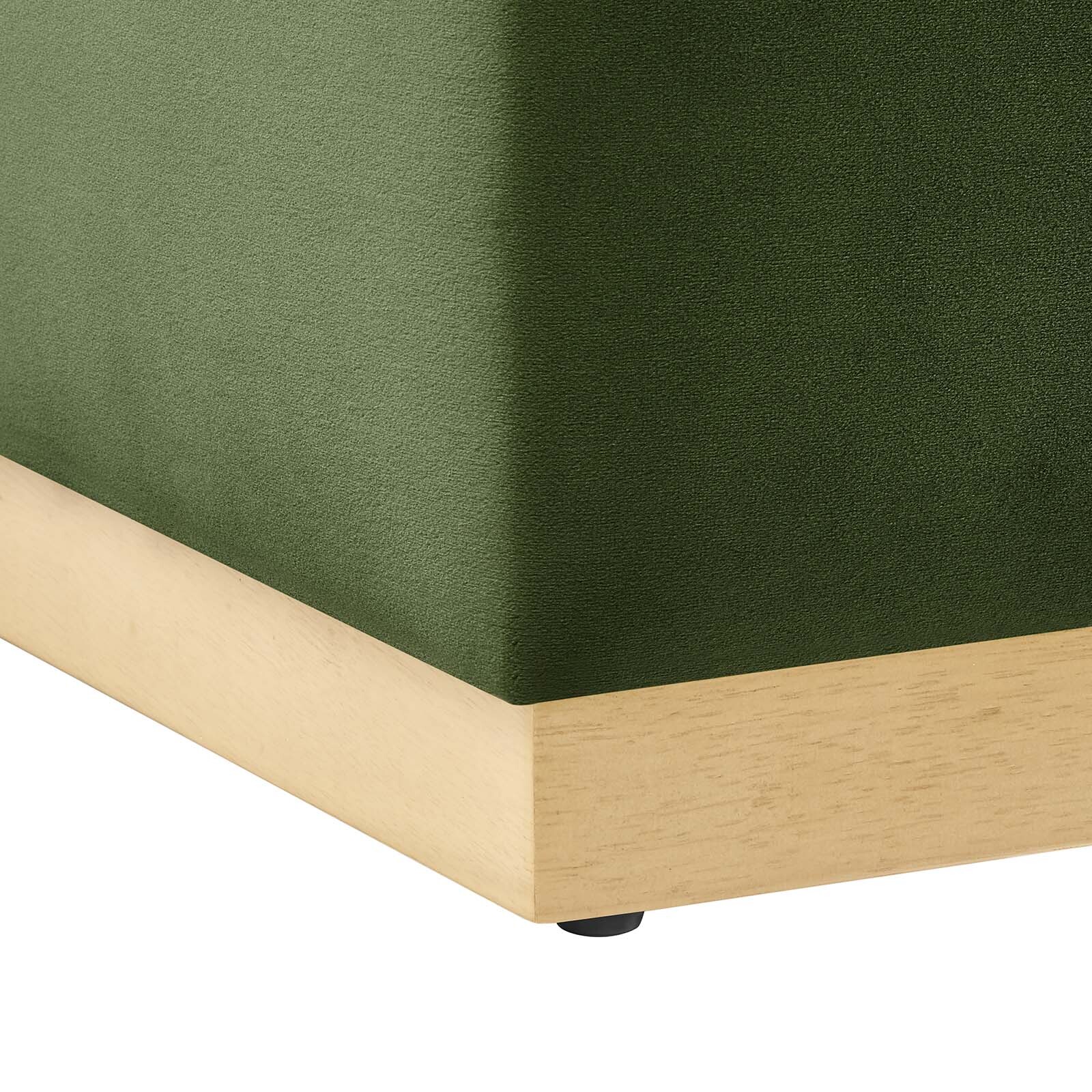 Modway 17" Square Performance Velvet Upholstered Ottoman