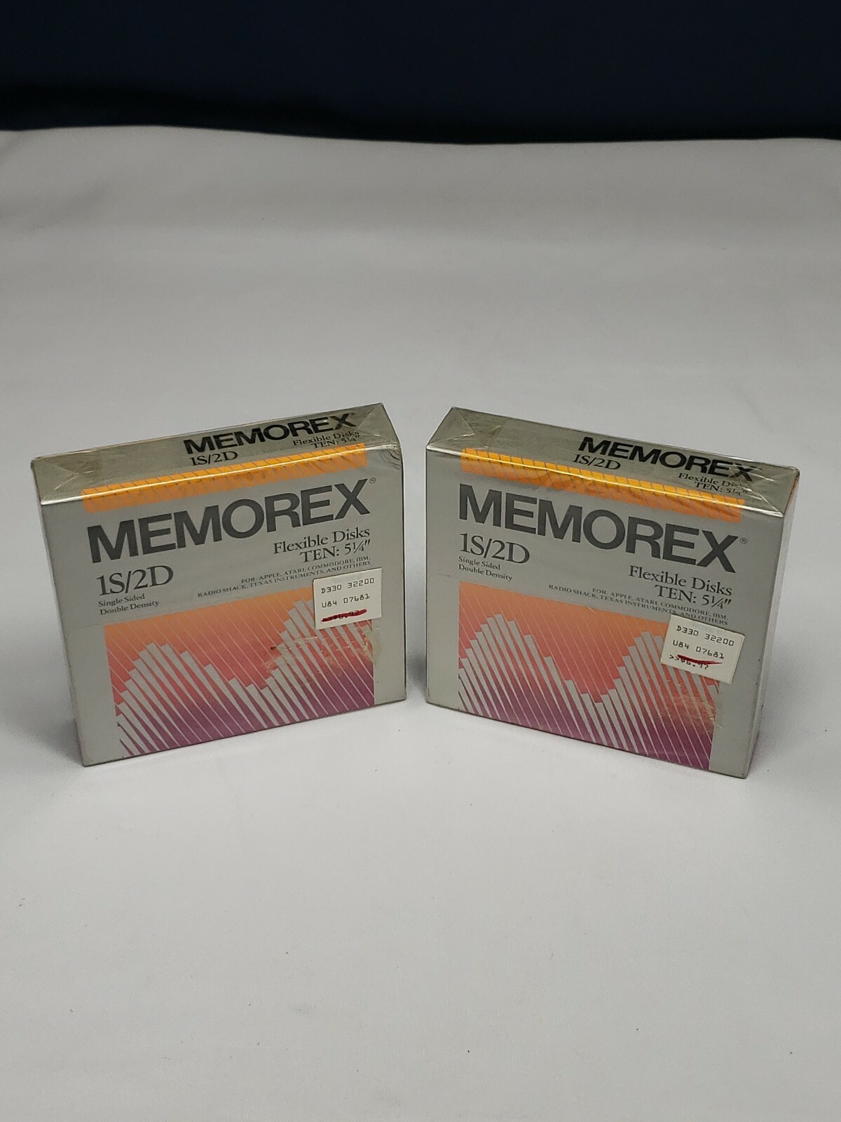 MEMOREX 1S/2D Flexible (10) Disks 5-1/4" LOT OF 2 (3202-5210) NEW/FACTORY SEALED