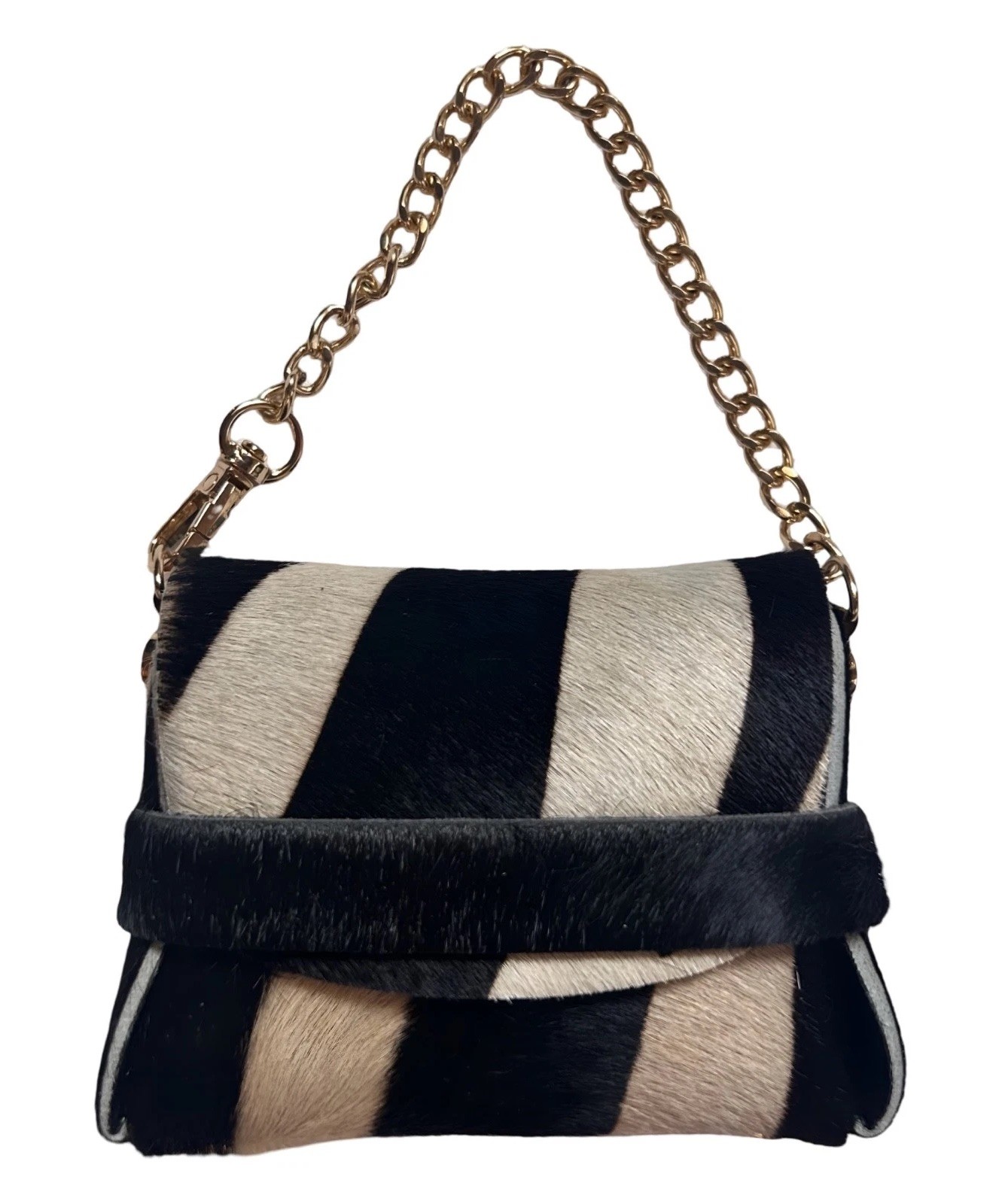 Mini Bag Genuine Leather Purse Charm Animal Print Bag Charm Made in Italy