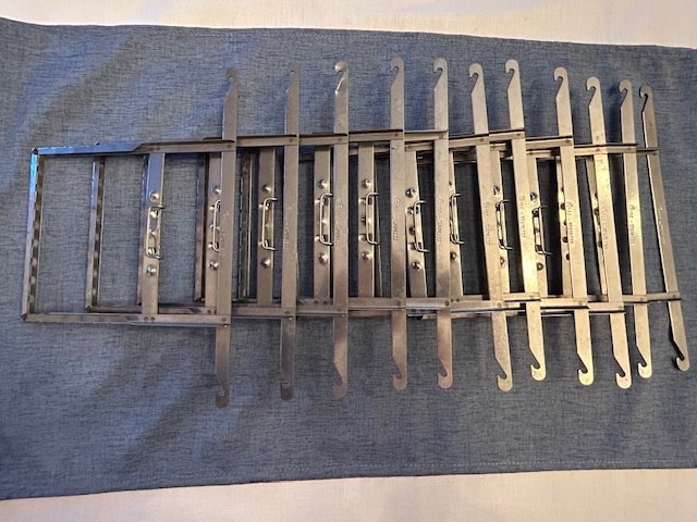 Lot of 11 Carr Stainless Steel Film Hangers for 4x5 Cut Film & Plates
