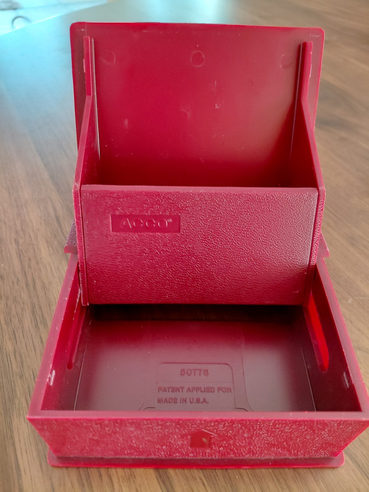 Vintage ACCO Floppy Disk Hinged Storage Holder Case (Dark Red)