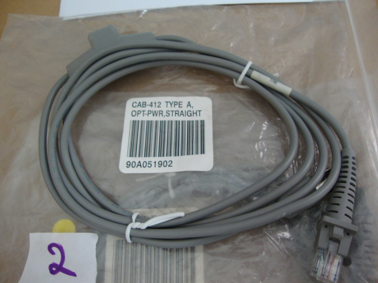 2 units Datalogic CAB-412 USB, Type A, Straight - 90A051902