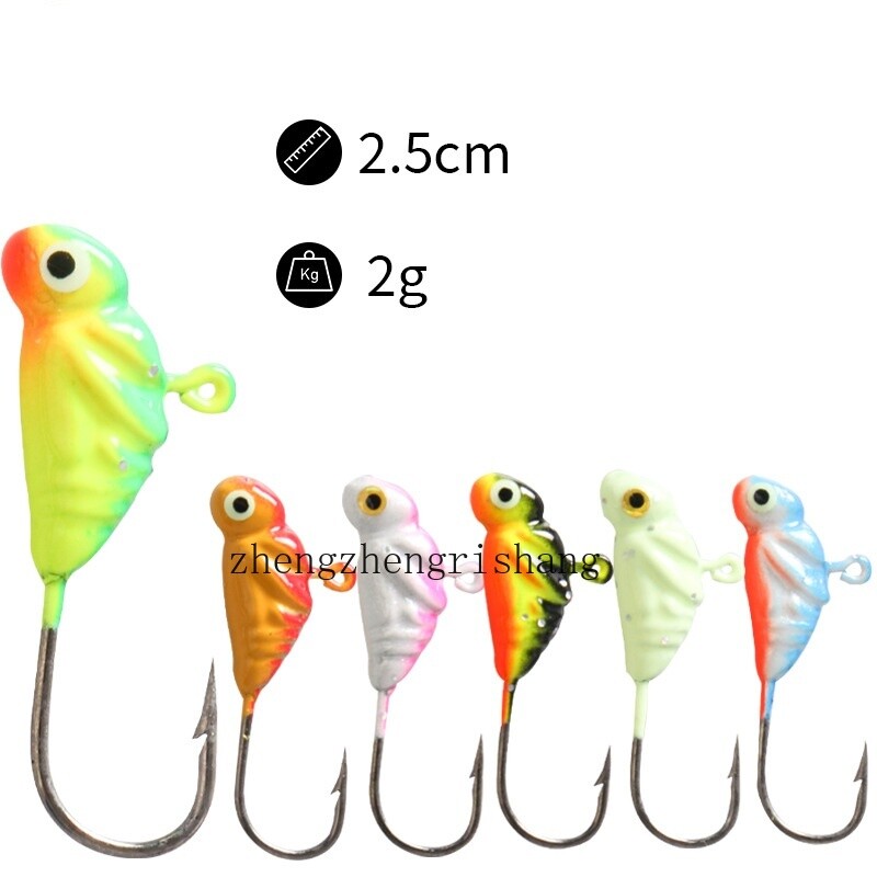 5pcs Ice Fishing Jigs Winter Ice Fishing Lures Jigs Head Hooks Ice Fishing Hooks