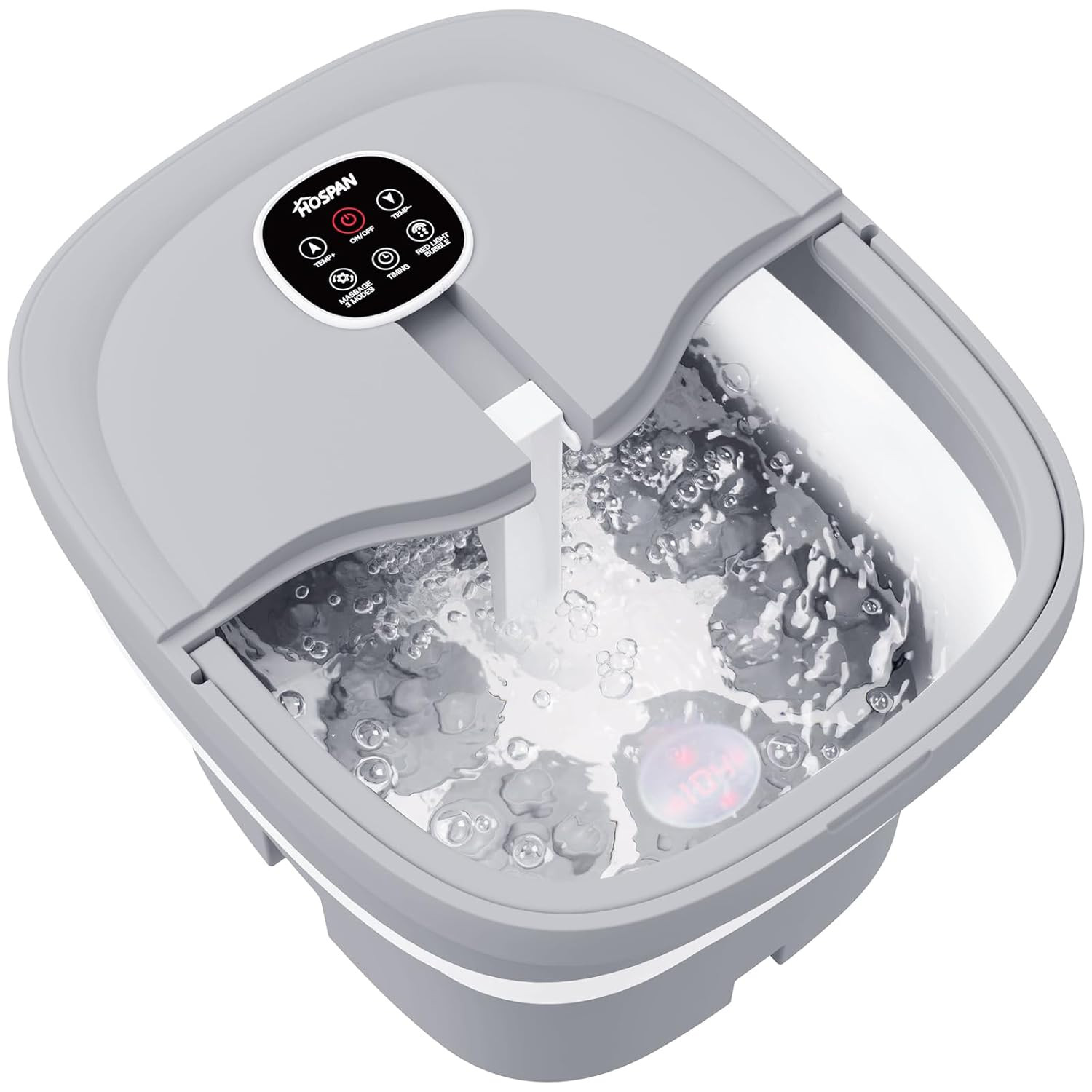 HOSPAN Collapsible Foot Spa Electric Rotary Massage, Foot Bath with Heat