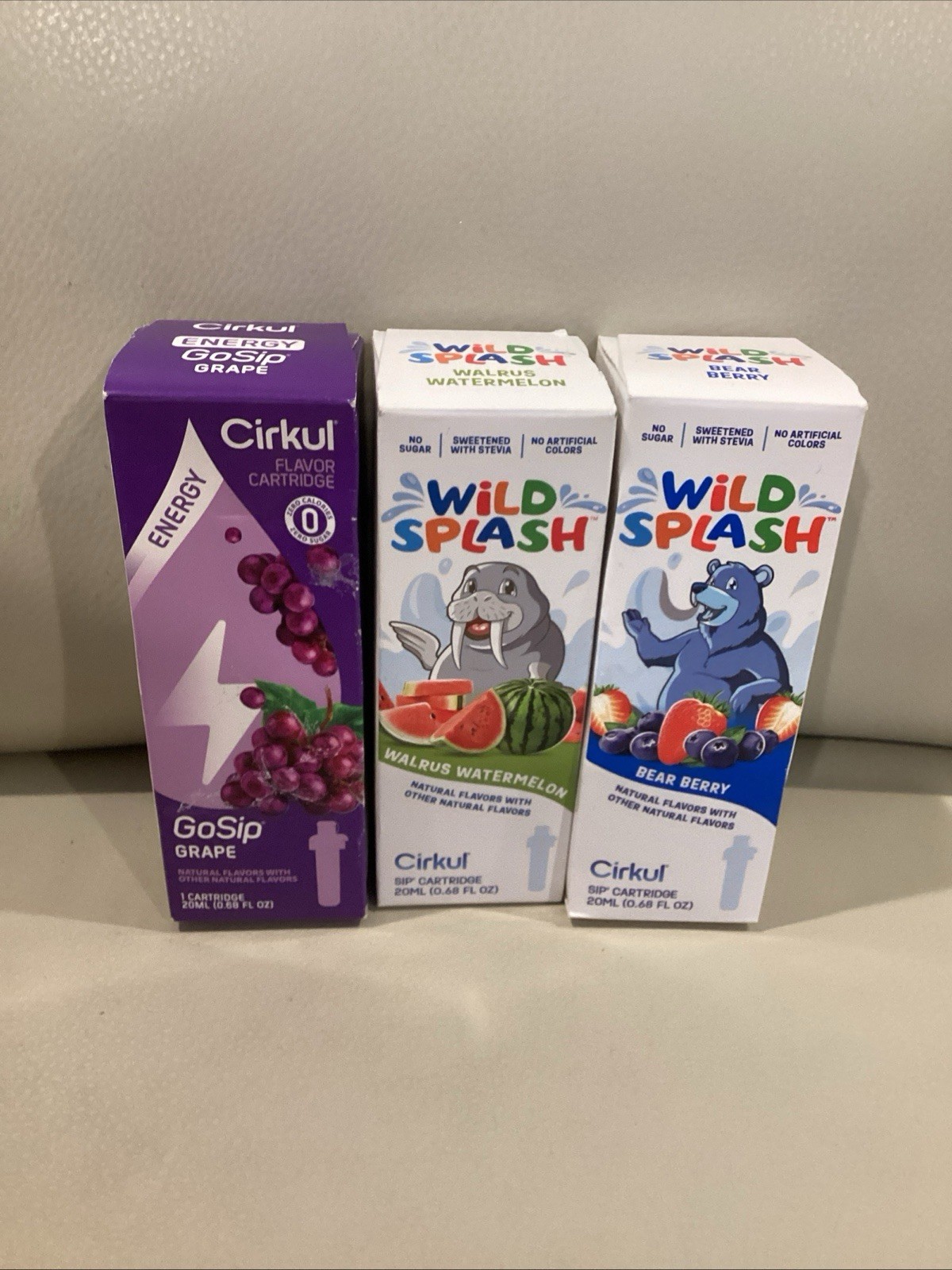 Cirkul GoSip Grape & Wild Splash Walrus Watermelon/Bear Berry Flavored Cartridge