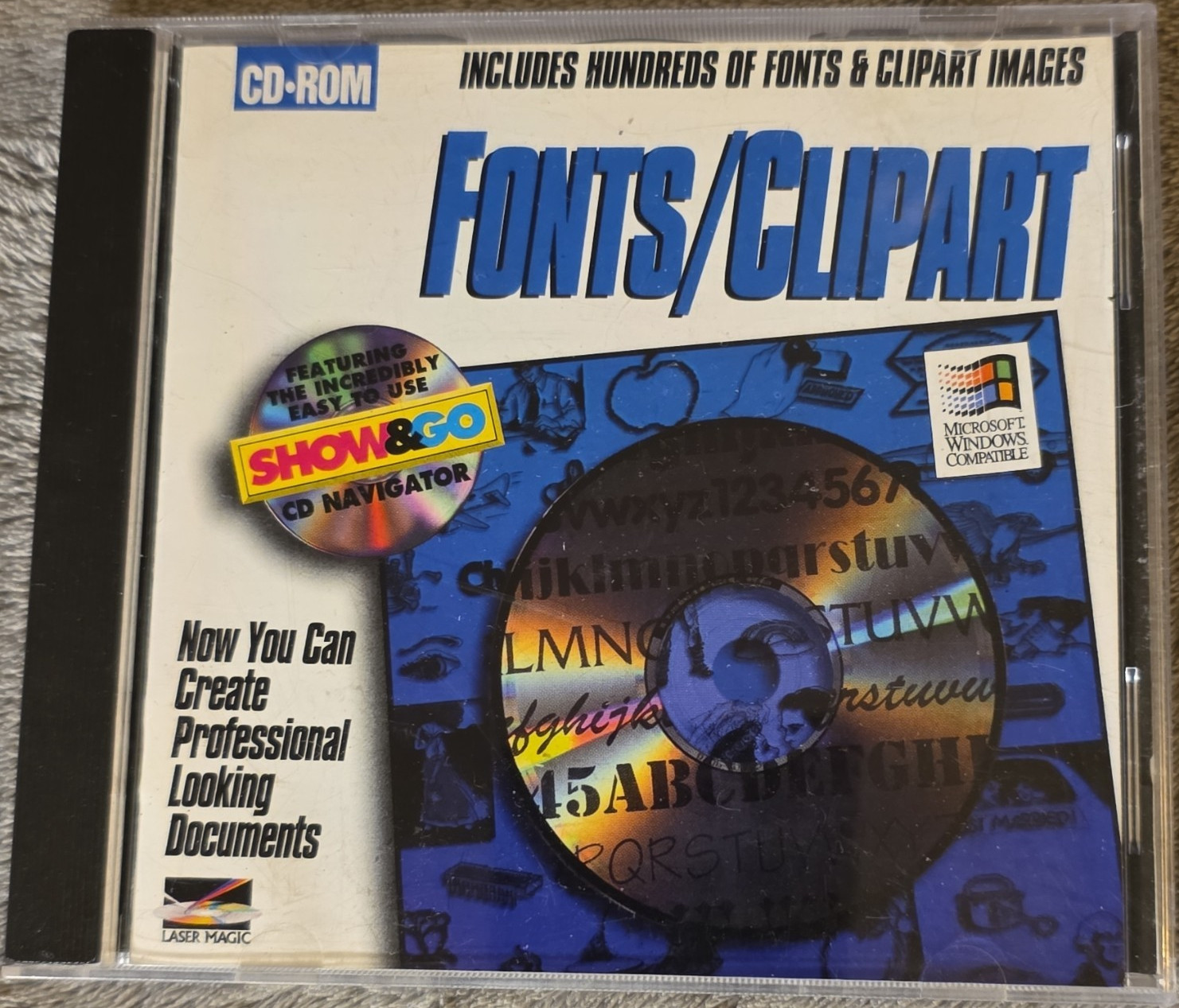 Laser Magic Fonts & Clipart CD-ROM Windows Show&Go Navigator English Standard