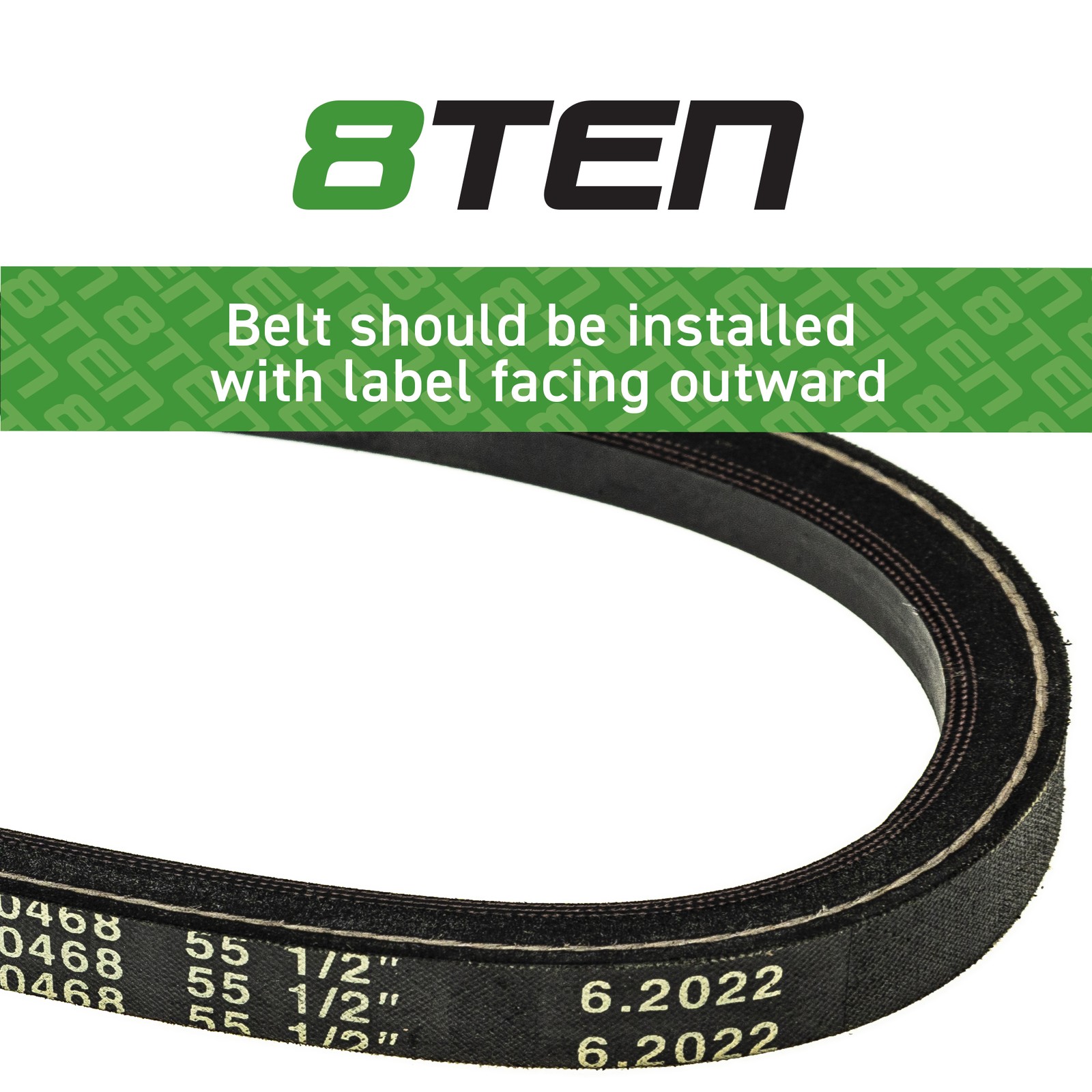 8TEN Raw Edge Drive Belt for John Deere M148556 M127176 HD45 HD75 SST15 SST16