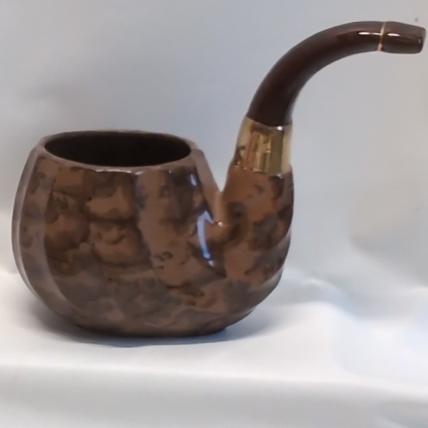 Vintage Rare Pipe Planter Man Cave Library