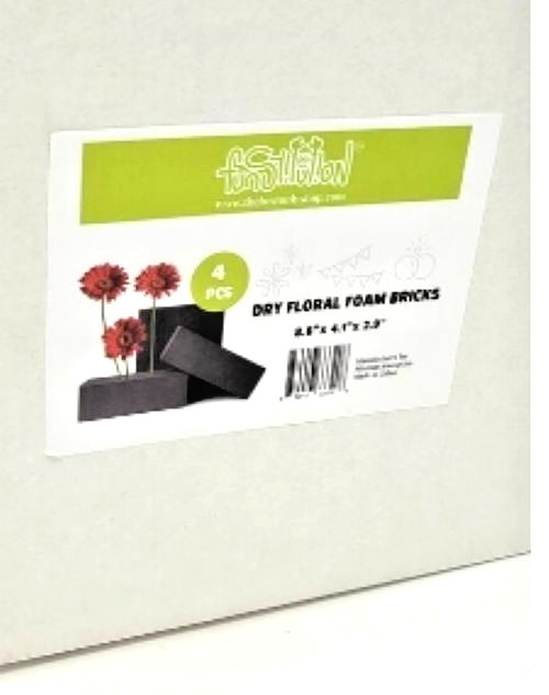 NWOT 4 Dry Floral Foam Bricks Boxed Sealed BONUS ART SUPPLIES Glitter