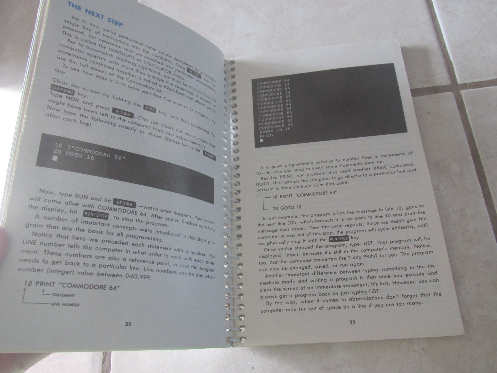Commodore 64 User's Guide Spiral Bound 1st Edition Eighth Printing 1984 Vintage