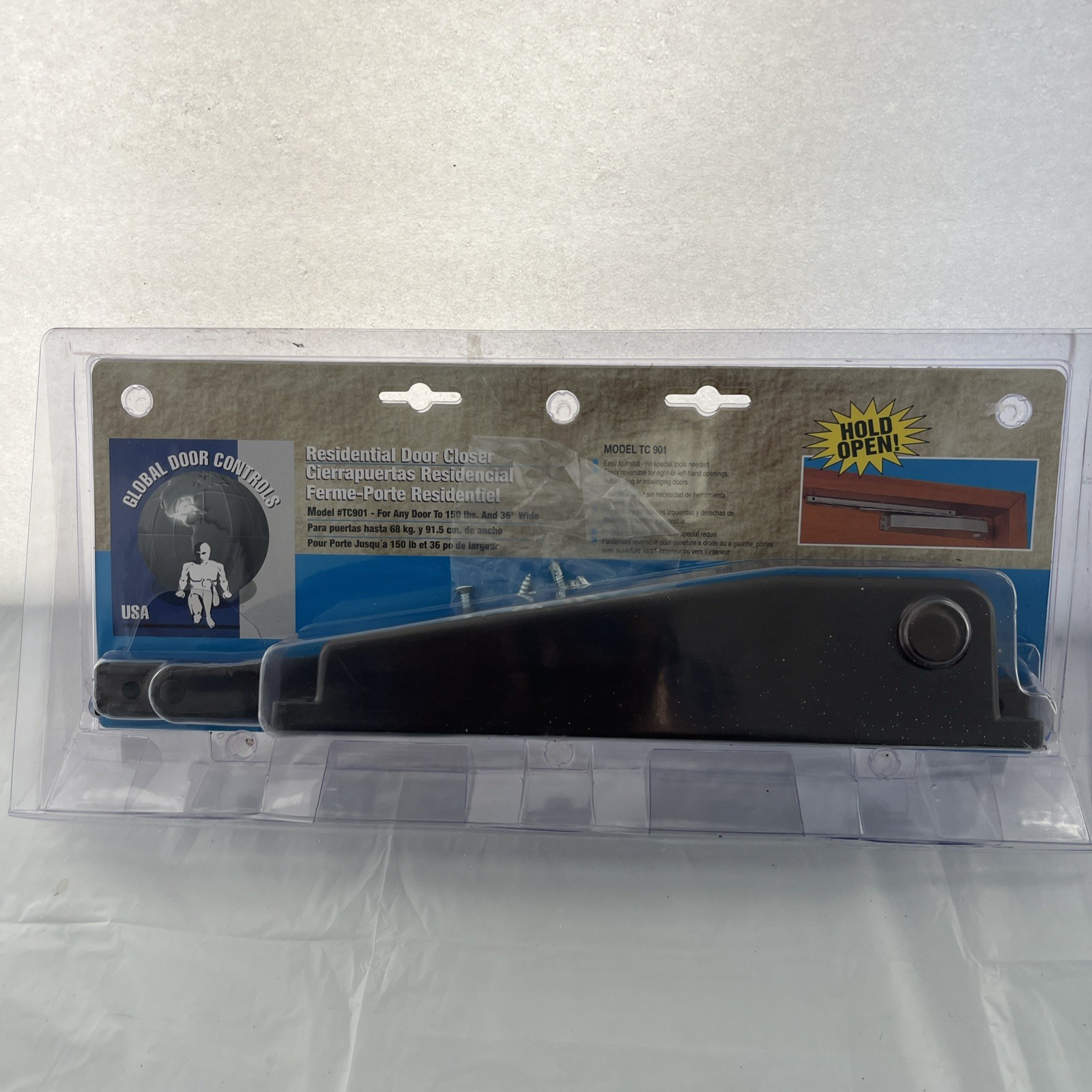 GLOBAL DOOR CONTROLS TC901  Residential Door Closer - Up To 150lbs - Brown