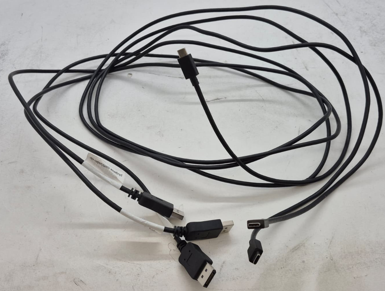Lot of 3 Plugable Technologies 6FT USB-C to DisplayPort Cables