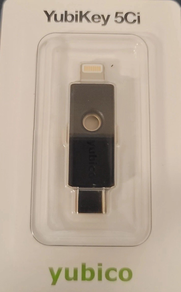 Yubico YubiKey 5Ci Two-Factor Authentication Security Key For iPad, iPhone, iPod
