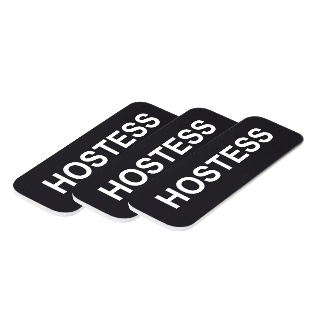Hostess 1 x 3" Name Tag, (3 Pack)