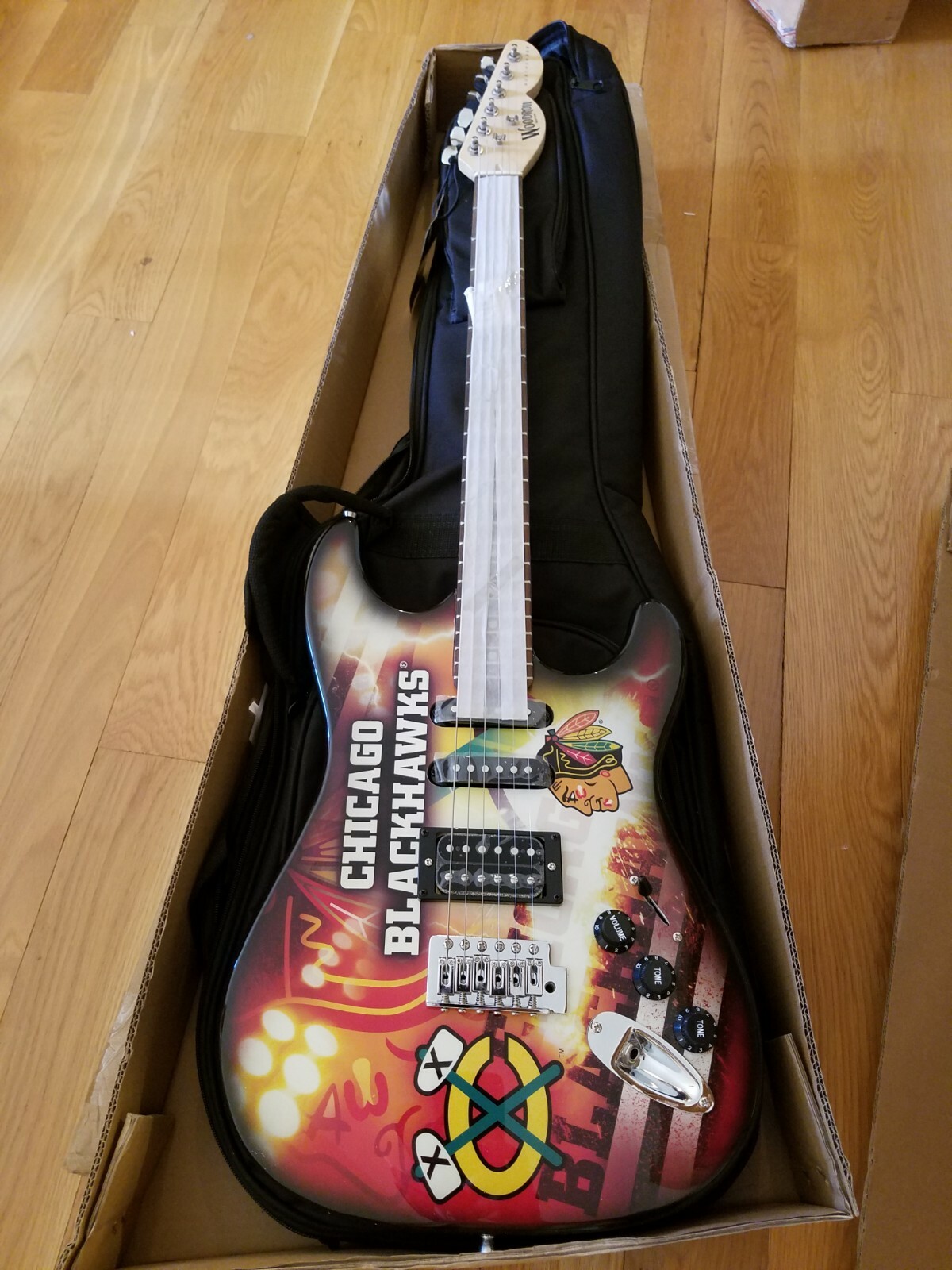 Woodrow Chicago Blackhawks Northender Electric Guitar