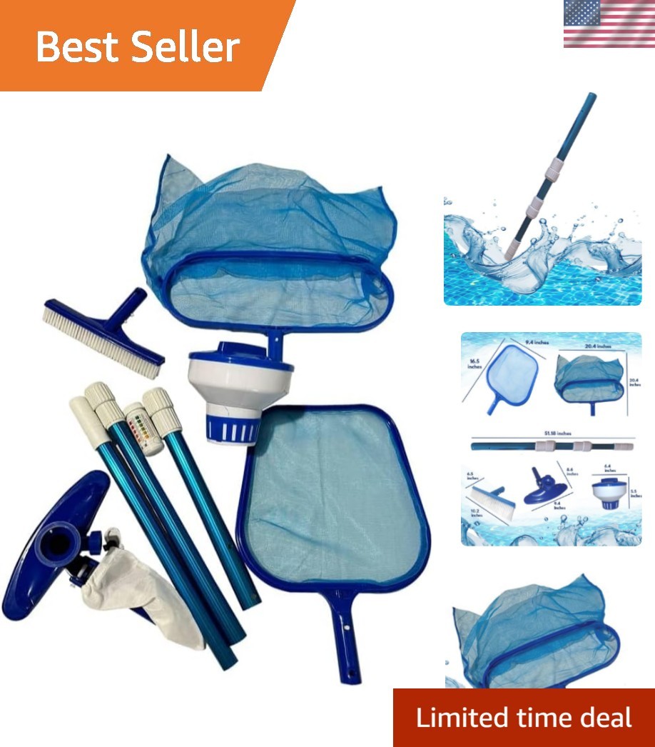 Efficient Above Ground Pool Cleaning Kit: Rake, Vacuum, and More Essentials